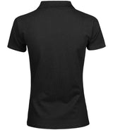 Tee Jays Ladies Luxury Stretch V Neck Polo Shirt | Black thumbnail 4