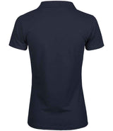 Tee Jays Ladies Luxury Stretch V Neck Polo Shirt | Navy thumbnail 2