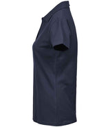 Tee Jays Ladies Luxury Stretch V Neck Polo Shirt | Navy thumbnail 3
