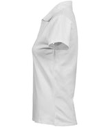Tee Jays Ladies Luxury Stretch V Neck Polo Shirt | White thumbnail 3