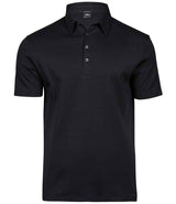 Tee Jays Pima Cotton Interlock Polo Shirt | Black thumbnail 1