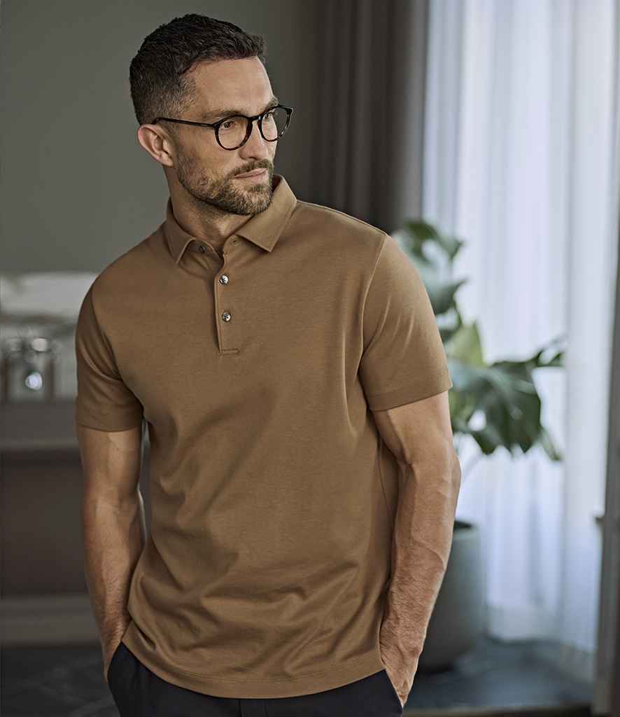 Tee Jays Pima Cotton Interlock Polo Shirt | Wood