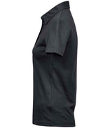 Tee Jays Ladies Pima Cotton Interlock Polo Shirt | Black thumbnail 3