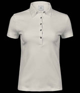 Tee Jays Ladies Pima Cotton Interlock Polo Shirt | Cement thumbnail 3