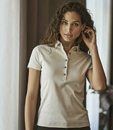 Tee Jays Ladies Pima Cotton Interlock Polo Shirt | Cement thumbnail 1