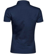 Tee Jays Ladies Pima Cotton Interlock Polo Shirt | Navy thumbnail 2