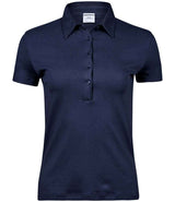 Tee Jays Ladies Pima Cotton Interlock Polo Shirt | Navy thumbnail 1