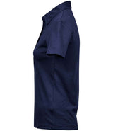 Tee Jays Ladies Pima Cotton Interlock Polo Shirt | Navy thumbnail 3