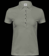 Tee Jays Ladies Pima Cotton Interlock Polo Shirt | Sage thumbnail 1