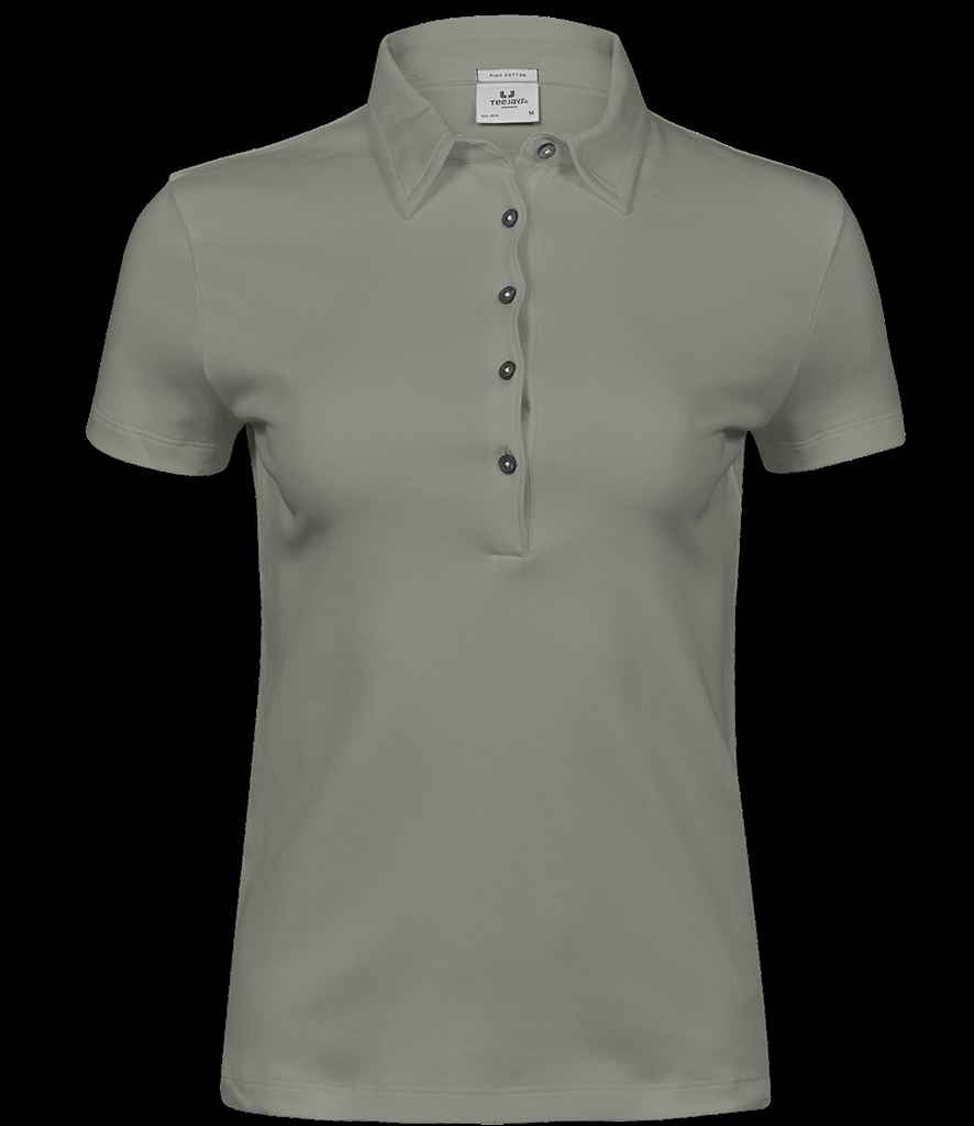 Tee Jays Ladies Pima Cotton Interlock Polo Shirt | Sage