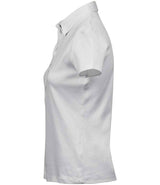 Tee Jays Ladies Pima Cotton Interlock Polo Shirt | White thumbnail 3