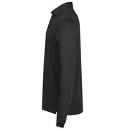 Tee Jays Pima Cotton Long Sleeve Polo Shirt | Black thumbnail 4