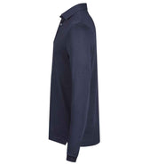 Tee Jays Pima Cotton Long Sleeve Polo Shirt | Navy thumbnail 3