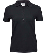 Tee Jays Ladies Luxury Stretch Polo Shirt | Black thumbnail 1