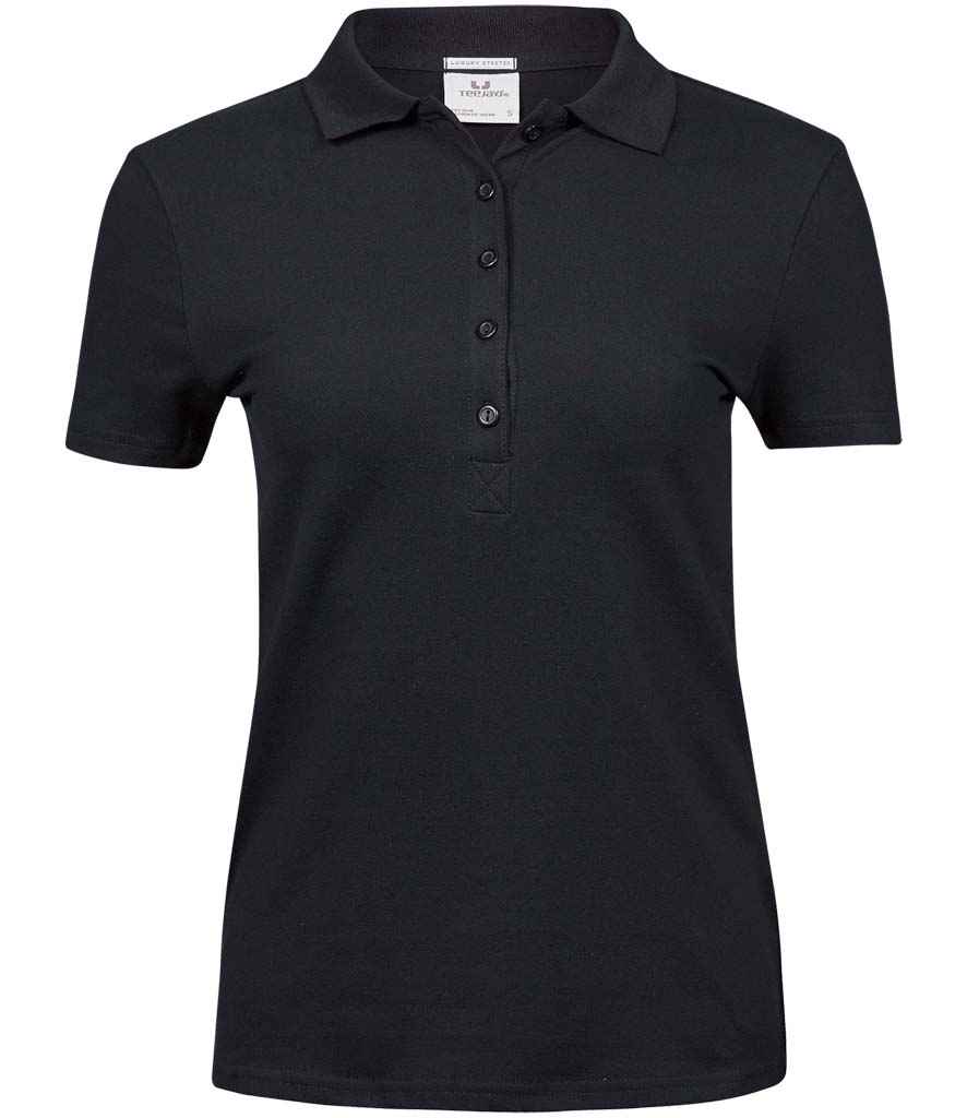 Tee Jays Ladies Luxury Stretch Polo Shirt | Black
