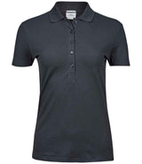 Tee Jays Ladies Luxury Stretch Polo Shirt | Dark Grey thumbnail 1