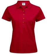 Tee Jays Ladies Luxury Stretch Polo Shirt | Red thumbnail 1