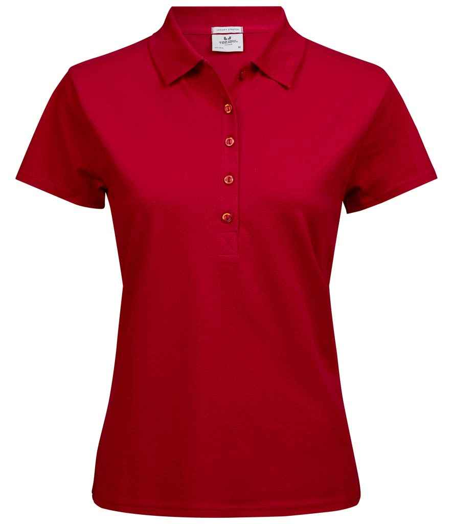 Tee Jays Ladies Luxury Stretch Polo Shirt | Red