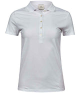 Tee Jays Ladies Luxury Stretch Polo Shirt | White thumbnail 1