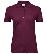 Tee Jays Ladies Luxury Stretch Polo Shirt | Wine thumbnail 1