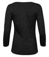 Tee Jays Ladies Stretch 3/4 Sleeve T-Shirt | Black thumbnail 3