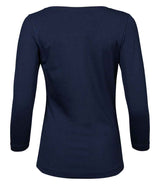 Tee Jays Ladies Stretch 3/4 Sleeve T-Shirt | Navy thumbnail 2