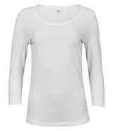 Tee Jays Ladies Stretch 3/4 Sleeve T-Shirt | White thumbnail 1
