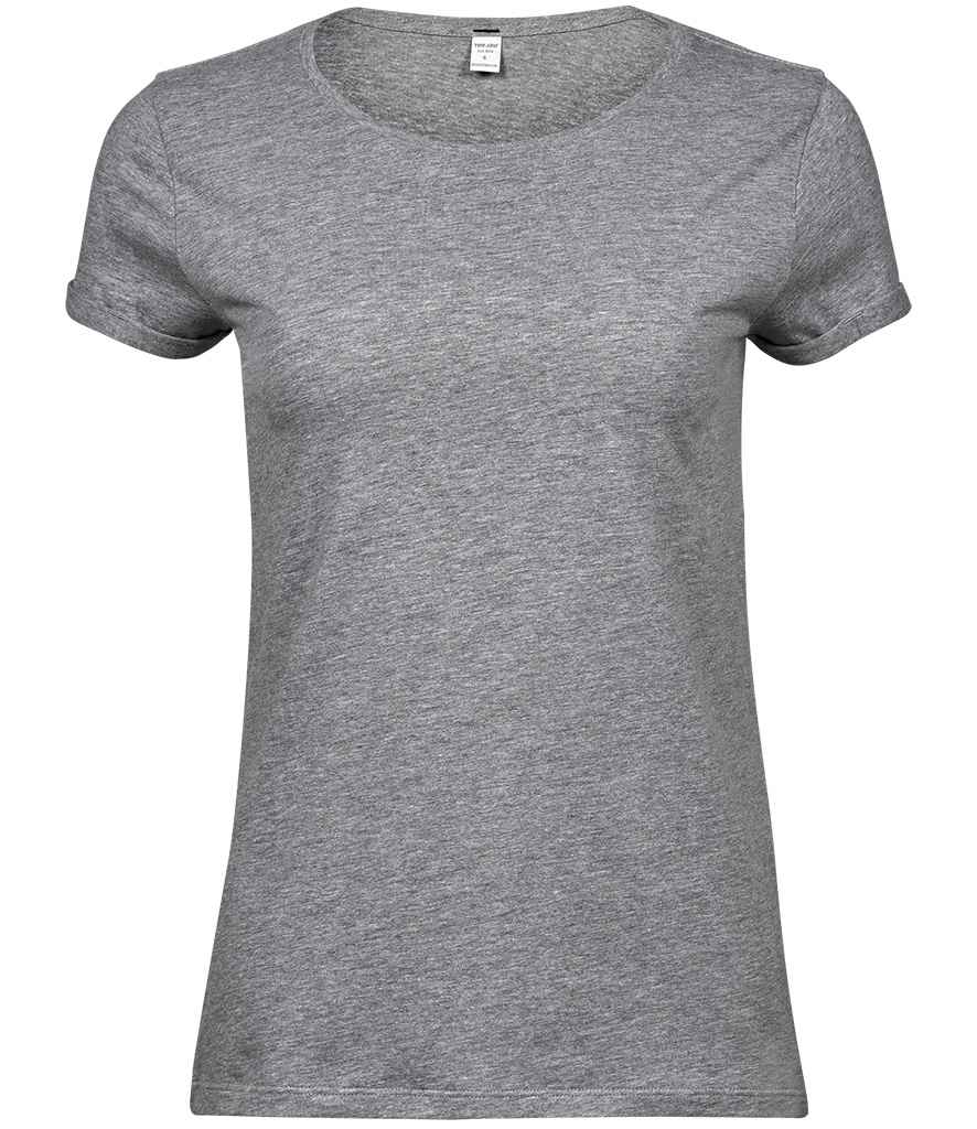 Tee Jays Ladies Roll-Up T-Shirt | Heather Grey