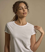 Tee Jays Ladies Roll-Up T-Shirt | White thumbnail 2