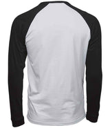 Tee Jays Long Sleeve Baseball T-Shirt | White/Black thumbnail 2