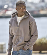 Tee Jays Unlabeled Hooded Full Zip Sweatshirt | Cement thumbnail 1