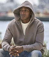 Tee Jays Unlabeled Hooded Full Zip Sweatshirt | Cement thumbnail 2