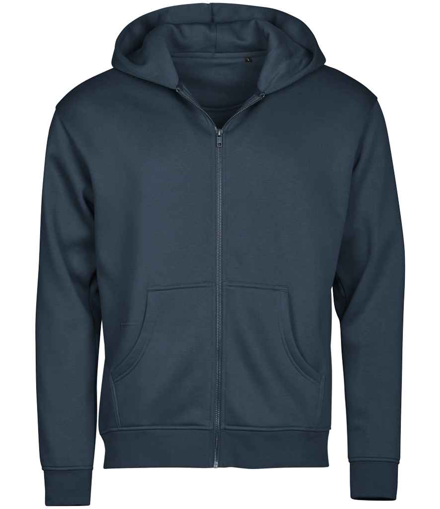 Tee Jays Unlabeled Hooded Full Zip Sweatshirt | Ink Blue