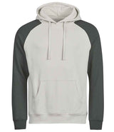 Tee Jays Unlabeled Two-Tone Hooded Sweatshirt | Cement/Dark Green thumbnail 3