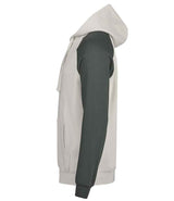 Tee Jays Unlabeled Two-Tone Hooded Sweatshirt | Cement/Dark Green thumbnail 5