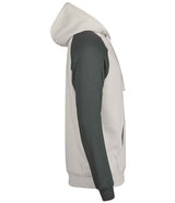 Tee Jays Unlabeled Two-Tone Hooded Sweatshirt | Cement/Dark Green thumbnail 6