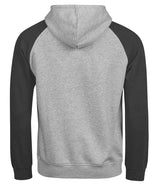 Tee Jays Unlabeled Two-Tone Hooded Sweatshirt | Heather Grey/Black thumbnail 2