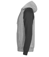 Tee Jays Unlabeled Two-Tone Hooded Sweatshirt | Heather Grey/Black thumbnail 3