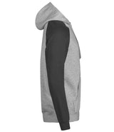 Tee Jays Unlabeled Two-Tone Hooded Sweatshirt | Heather Grey/Black thumbnail 4