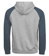 Tee Jays Unlabeled Two-Tone Hooded Sweatshirt | Heather Grey/Ink thumbnail 2