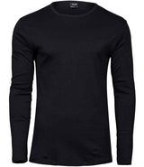 Tee Jays Long Sleeve Interlock T-Shirt | Black thumbnail 2