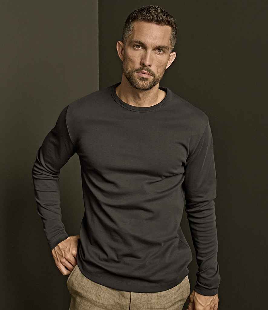 Tee Jays Long Sleeve Interlock T-Shirt | Black