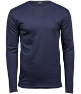 Tee Jays Long Sleeve Interlock T-Shirt | Navy thumbnail 2