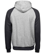 Tee Jays Two Tone Raglan Hooded Sweatshirt | Heather Grey/Dark Grey thumbnail 2