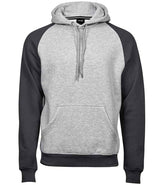 Tee Jays Two Tone Raglan Hooded Sweatshirt | Heather Grey/Dark Grey thumbnail 1