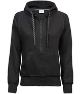 Tee Jays Ladies Fashion Zip Hooded Sweatshirt | Black thumbnail 1