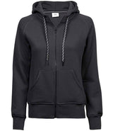 Tee Jays Ladies Fashion Zip Hooded Sweatshirt | Dark Grey thumbnail 1