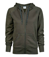 Tee Jays Ladies Fashion Zip Hooded Sweatshirt | Deep Green thumbnail 3