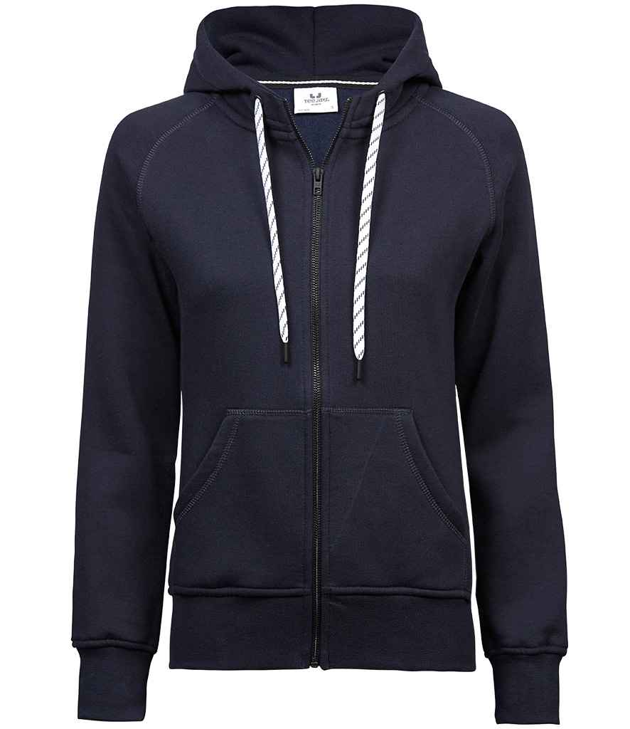 Tee Jays Ladies Fashion Zip Hooded Sweatshirt | Navy