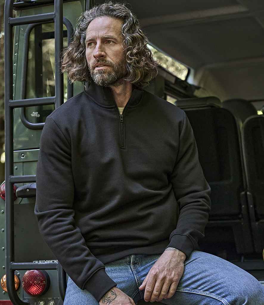 Tee Jays Half Zip Sweatshirt | Black